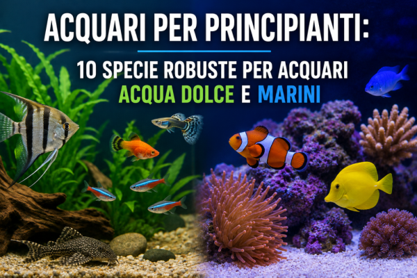 Acquari per principianti: 10 specie robuste per Acquari Acqua Dolce e Marini